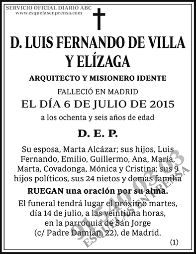 Luis Fernando de Villa y Elízaga